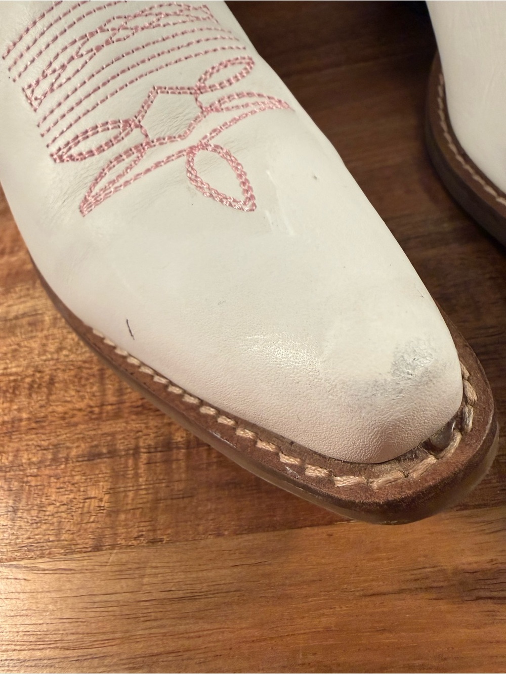 Dingo Hold Your Horses Vintage Western Boots Pink/White Size 8 - Picture 7 of 14